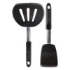 Set 2 spatule Di Oro, otel inoxidabil, silicon, negru, argintiu