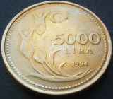 Cumpara ieftin Moneda 5000 LIRE - TURCIA, anul 1994 *cod 2258 - model MARE, Europa