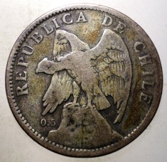 C.413 CHILE 1 UN PESO 1921 ARGINT foto