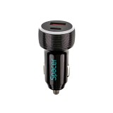 Cumpara ieftin Alim. auto Spacer USB-A&amp;C 17W negru