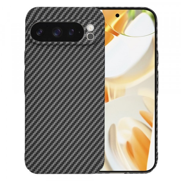 Husa pentru Google Pixel 9 Pro, Techsuit, Carbonite FiberShell, Neagra