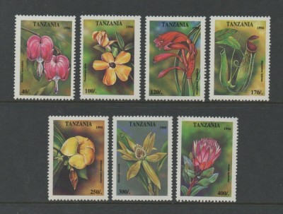 TANZANIA, FLORI - SERIE COMPLETĂ MNH foto