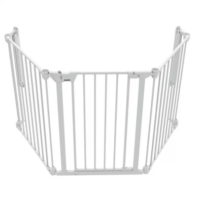 Tarc de siguranta pentru copii modular cu 3 panouri, metal alb, Noma foto