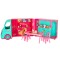 Rulota tip food truck cu 21 elemente, pentru papusi 38 x 21 x 14.5 cm