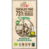 Ciocolata neagra cu 73% cacao si ulei de masline Bio, 100g, Chocolates Sole