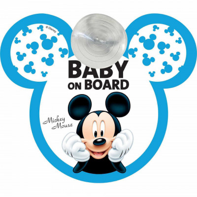 Semn de avertizare Baby on Board Mickey Disney CZ10423 foto
