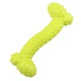 Jucarie pentru caine, os cauciuc dintat pentru curatarea dintilor, 10cm, Verde, Ropet