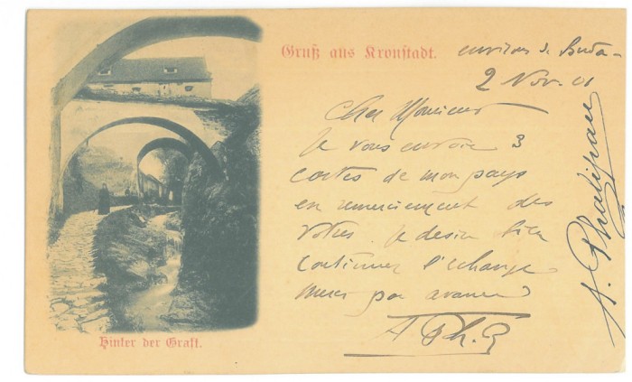 3354 - BRASOV, Litho, Romania - old postcard - used - 1901