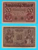 Germania (pick 57) 20 Mark 1918 aUNC+ serie: D 4435590
