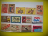 HOPCT LOT NR 64 SUEDIA ,GERMANIA,BELGIA,UNGARIA,, OLANDA -13 ETICHETE VECHI CHIBRITURI-FILUMENIE-