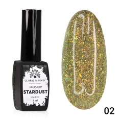 Oja semipermanenta Stardust, reflectorizant, Global Fashion 8ml, 02