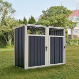 Masca pubela gunoi Tarbek 121 x 146 x 82 cm pentru 2 pubele de 240 litri [pro.tec] HausGarden Leisure