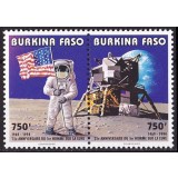 BURKINA FASO 1994 SPATIU COSMOS PRIMUL PAS PE LUNA