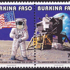 BURKINA FASO 1994 SPATIU COSMOS PRIMUL PAS PE LUNA