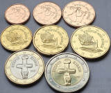 Set complet 8 monede, 1 cent - 2 euro 2021 Cipru, unc, Europa