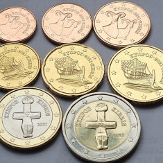 Set complet 8 monede, 1 cent - 2 euro 2021 Cipru, unc