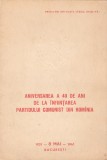 ROMANIA 1961 LP 518 LP 519 - 40 ANI INFIINTAREA P.C.R. CARNET FILATELIC FDC