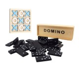 Pachet jocuri clasice din lemn , joc X si 0 si domino clasic