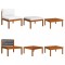 Gossi set mobilier de gradina cu perne, 3 piese, lemn masiv de acacia