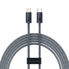 Cablu Baseus pentru iPhone USB-C - Lightning 2m, PD 20W gri (CALD000116)