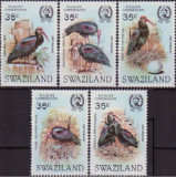SWAZILAND 1983 FAUNA PASARI IBIS, Nestampilat