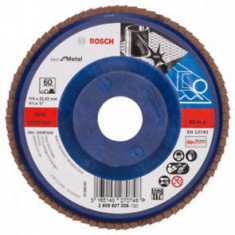 Disc de slefuire evantai BOSCH X571 pentru metal ,D 115 mm; G 60, drept