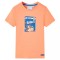 Tricou pentru copii cu m&acirc;neci scurte, portocaliu neon, 92