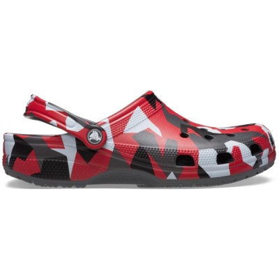 Saboti Crocs Classic Geo Camo Clog Gri - Slate Grey/Multi foto