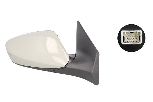 Oglinda exterioara Hyundai Elantra (Md/Ud), 08.2010-05.2016, Dreapta, reglare electrica; grunduita; incalzita; geam convex; cromat, View Max