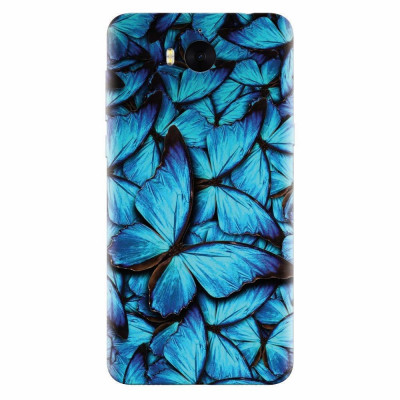 Husa silicon pentru Huawei Y5 2017, Blue Butterfly 101 foto