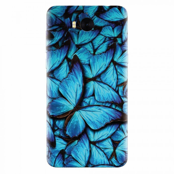Husa silicon pentru Huawei Y5 2017, Blue Butterfly 101