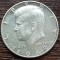 (A712) MONEDA DIN ARGINT SUA - HALF DOLLAR 1968, LIT. D, KENNEDY, 11.5 GR., PURITATE 400