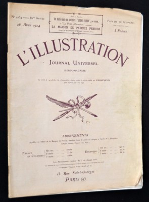 Revista L&amp;#039;Illustration NR. 4234 Franta 1924 / 26 Aprilie foto