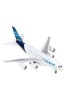 Avion de jucărie, A380, Sunet și lumină, Scară 1:31, Metal, Alb-Albastru, Oem