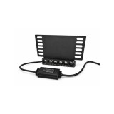 Suport numar auto cu proiector LED 130W, telecomanda, alb/galben