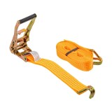 Chinga Ancorare Cleme Duble Tip J 4000 kg Portocalie 50mm x 6m Poliester PU Transport Sigur