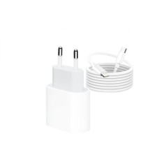 Incarcator compatibil, mufa Iphone, Apple, 20W, iPhone 14, 13, 12, 11, 8, 7, 6, 5, SE, Max, mini, Plus, Pro, Pro Max, Usb-C intrare, Cablu de 1m compa
