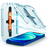 Set 2 Folii de protectie Spigen Glas.TR EZ FIT pentru Apple iPhone 12/12 Pro