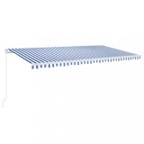 Cumpara ieftin Copertina retractabila manual LED, albastru si alb, 600x350 cm