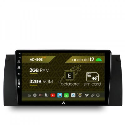 Navigatie BMW E39 E53 E38, Android 12, E-Octacore 2GB RAM + 32GB ROM, 9 Inch - AD-BGE9002+AD-BGRKIT396 foto