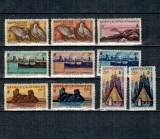 New Caledonia 1948 - Uzuale, motive locale, serie neuzata incompleta