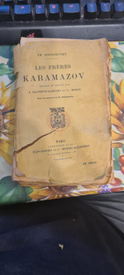 Les Freres Karamazov Dostoievski editie franceza 1923 foto