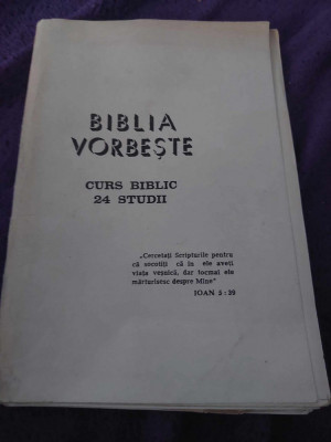 Carte religioasa veche-CURS BIBLIC 24 Studii-BIBLIA VORBESTE-Curs Vechi BIBLIE foto