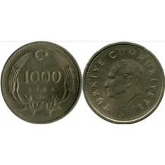 Turcia 1990 - 1000 lira, circulata