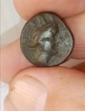 Moneda autentică Grecia antica, aprox 100 i.e.n, 18mm, bronz