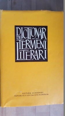 Dictionar de termeni literari-Al.Sandulescu foto