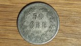 Suedia -moneda colectie argint rara- 50 ore 1883 EB starea din imagini- Oscar II, Europa