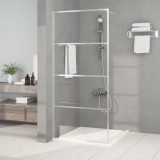 VidaXL Paravan duș walk-in argintiu 90x195 cm sticlă ESG transparentă 152136