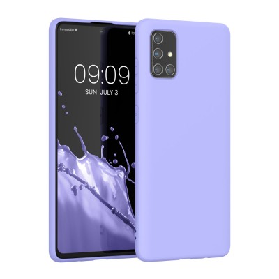 Husa Kwmobile pentru Samsung Galaxy A71, Silicon, Albastru, 57562.108 foto