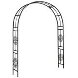 Pergola metalica pentru gradina cu suport plante cataratoare, 118x24x220 cm, neagra